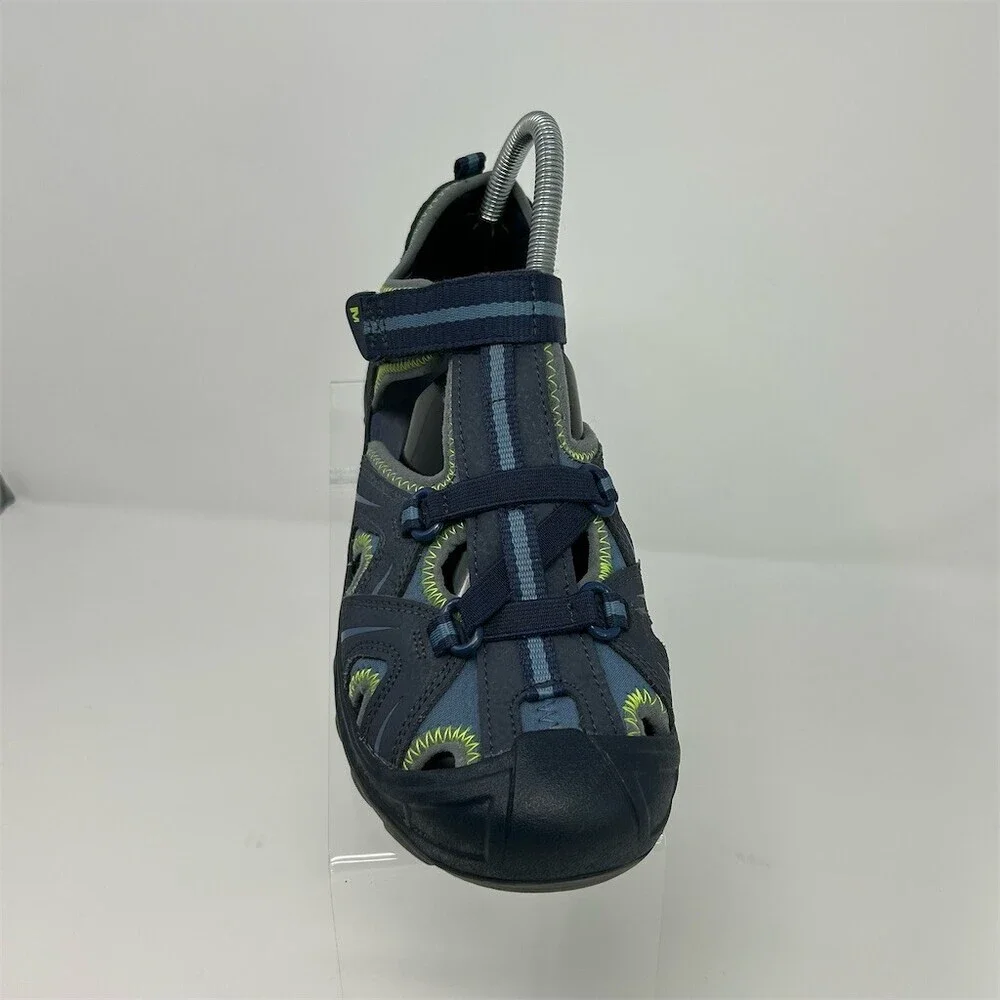 Merrell Hydro Hiker Sandals Unisex Kids Navy Green Closed Toe Water Shoes Size 6